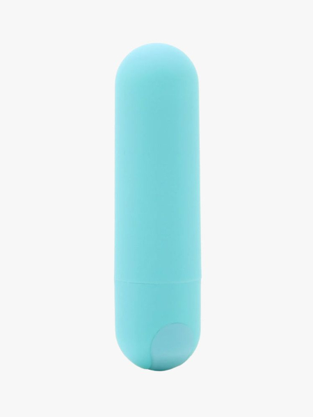 Teal Maia Jessi Rechargeable Mini Bullet Vibe on light gray background